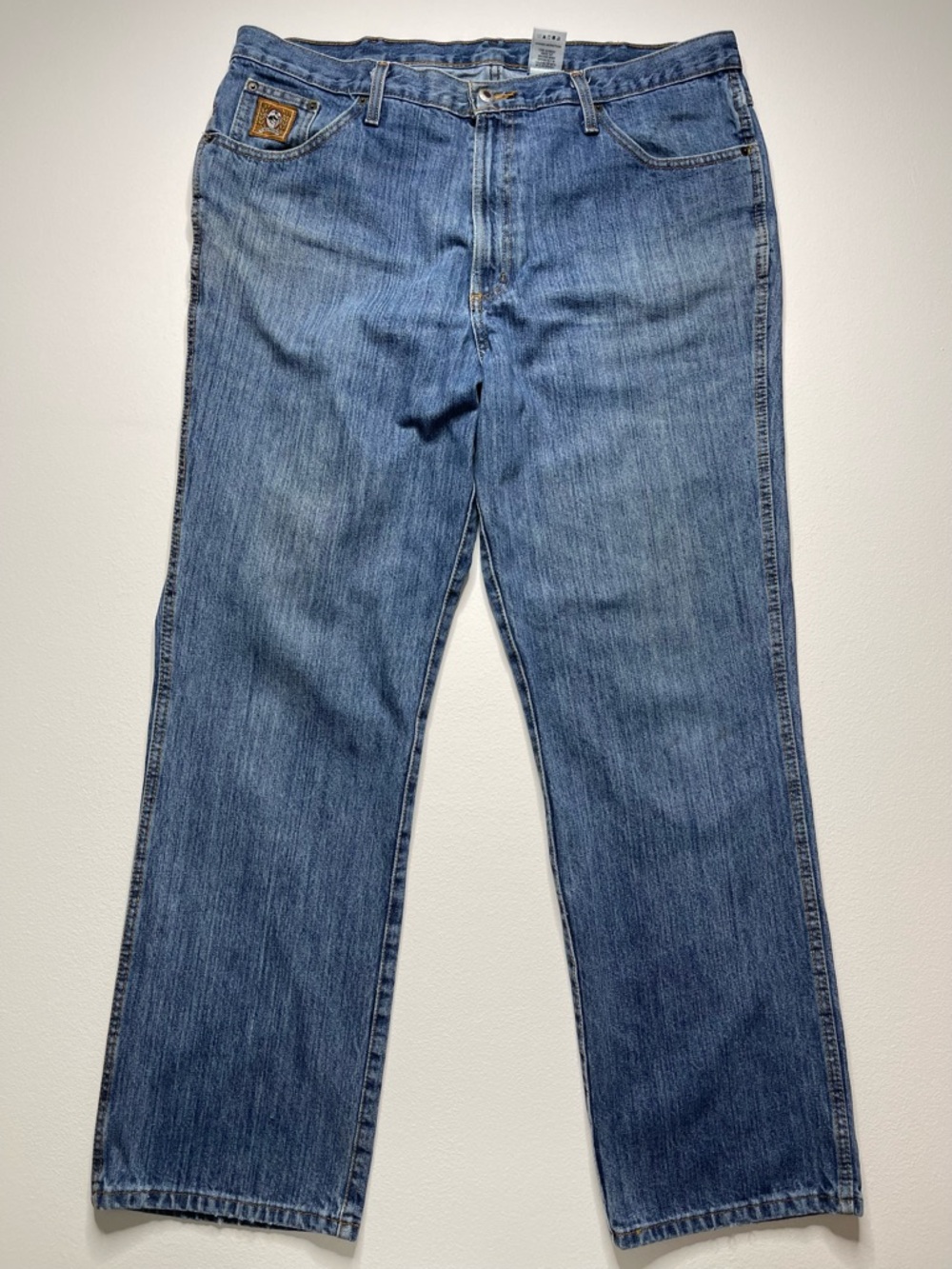 Cinch Bronze Label Slim Fit Dark Stonewash Rigid Denim Jeans 40x32
